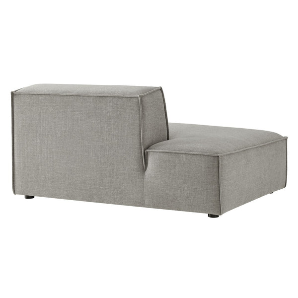 Modway Furniture Restore Modular Left Chaise with Performance Fabric Piped Trim and Pocket Coil Support Pewter EEI-7386-PEW