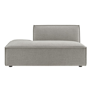 Modway Furniture Restore Modular Left Chaise with Performance Fabric Piped Trim and Pocket Coil Support Pewter EEI-7386-PEW