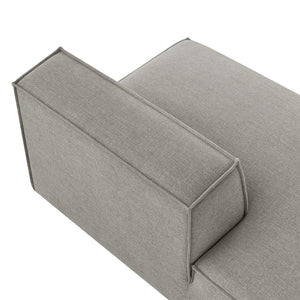 Modway Furniture Restore Modular Left Chaise with Performance Fabric Piped Trim and Pocket Coil Support Pewter EEI-7386-PEW