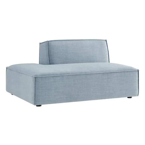 Modway Furniture Restore Modular Left Chaise with Performance Fabric Piped Trim and Pocket Coil Support Sky EEI-7386-SKY