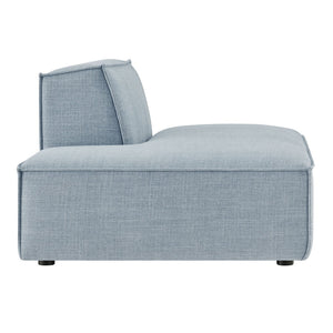 Modway Furniture Restore Modular Left Chaise with Performance Fabric Piped Trim and Pocket Coil Support Sky EEI-7386-SKY
