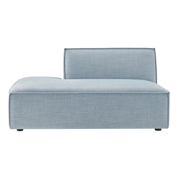 Modway Furniture Restore Modular Left Chaise with Performance Fabric Piped Trim and Pocket Coil Support Sky EEI-7386-SKY