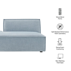 Modway Furniture Restore Modular Left Chaise with Performance Fabric Piped Trim and Pocket Coil Support Sky EEI-7386-SKY