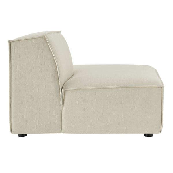 Modway Furniture Restore Modular Right Chaise with Performance Fabric and French Piping for Living Rooms Ecru EEI-7388-ECR