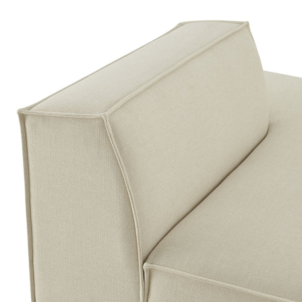 Modway Furniture Restore Modular Right Chaise with Performance Fabric and French Piping for Living Rooms Ecru EEI-7388-ECR