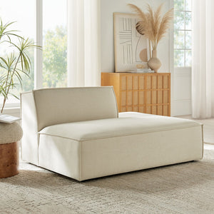 Modway Furniture Restore Modular Right Chaise with Performance Fabric and French Piping for Living Rooms Ecru EEI-7388-ECR