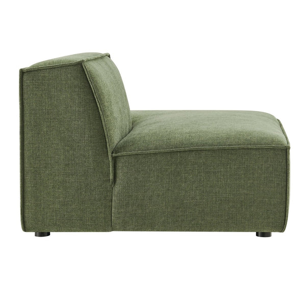 Modway Furniture Restore Modular Right Chaise with Performance Fabric and French Piping for Living Rooms Foliage EEI-7388-FOL