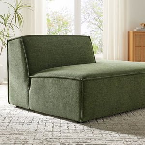 Modway Furniture Restore Modular Right Chaise with Performance Fabric and French Piping for Living Rooms Foliage EEI-7388-FOL