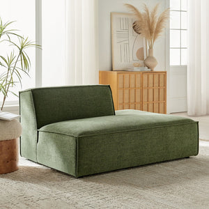 Modway Furniture Restore Modular Right Chaise with Performance Fabric and French Piping for Living Rooms Foliage EEI-7388-FOL
