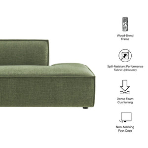 Modway Furniture Restore Modular Right Chaise with Performance Fabric and French Piping for Living Rooms Foliage EEI-7388-FOL