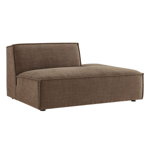 Modway Furniture Restore Modular Right Chaise with Performance Fabric and French Piping for Living Rooms Mocha EEI-7388-MOC