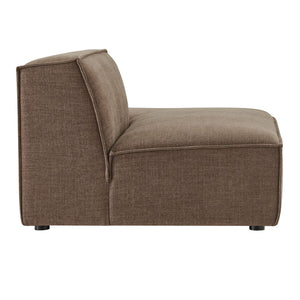 Modway Furniture Restore Modular Right Chaise with Performance Fabric and French Piping for Living Rooms Mocha EEI-7388-MOC