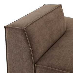 Modway Furniture Restore Modular Right Chaise with Performance Fabric and French Piping for Living Rooms Mocha EEI-7388-MOC
