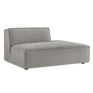 Modway Furniture Restore Modular Right Chaise with Performance Fabric and French Piping for Living Rooms Pewter EEI-7388-PEW