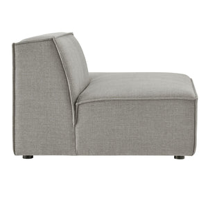 Modway Furniture Restore Modular Right Chaise with Performance Fabric and French Piping for Living Rooms Pewter EEI-7388-PEW