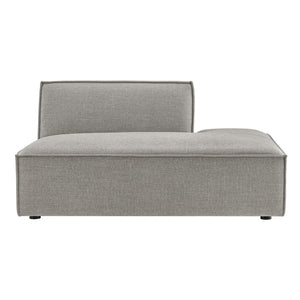 Modway Furniture Restore Modular Right Chaise with Performance Fabric and French Piping for Living Rooms Pewter EEI-7388-PEW