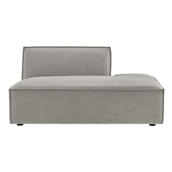 Modway Furniture Restore Modular Right Chaise with Performance Fabric and French Piping for Living Rooms Pewter EEI-7388-PEW