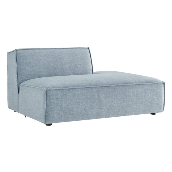 Modway Furniture Restore Modular Right Chaise with Performance Fabric and French Piping for Living Rooms Sky EEI-7388-SKY