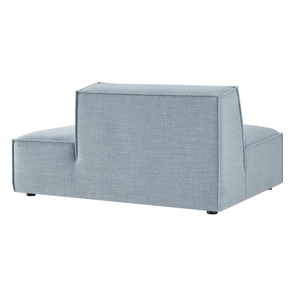 Modway Furniture Restore Modular Right Chaise with Performance Fabric and French Piping for Living Rooms Sky EEI-7388-SKY