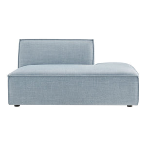 Modway Furniture Restore Modular Right Chaise with Performance Fabric and French Piping for Living Rooms Sky EEI-7388-SKY