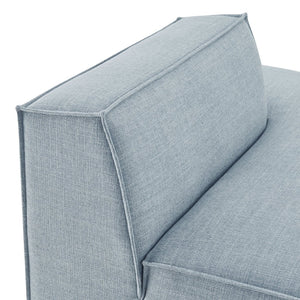 Modway Furniture Restore Modular Right Chaise with Performance Fabric and French Piping for Living Rooms Sky EEI-7388-SKY