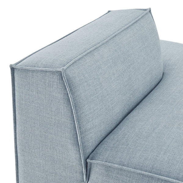 Modway Furniture Restore Modular Right Chaise with Performance Fabric and French Piping for Living Rooms Sky EEI-7388-SKY