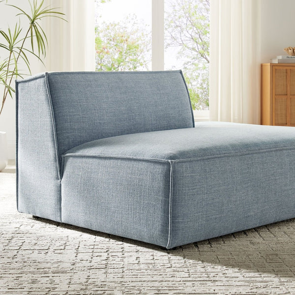 Modway Furniture Restore Modular Right Chaise with Performance Fabric and French Piping for Living Rooms Sky EEI-7388-SKY