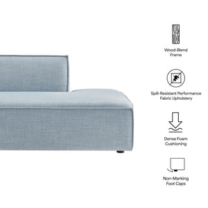 Modway Furniture Restore Modular Right Chaise with Performance Fabric and French Piping for Living Rooms Sky EEI-7388-SKY