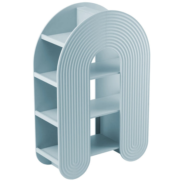 Modway Furniture Daydream 58" Arched Bookshelf - Sculptural Open Shelving for Stylish Storage and Display Solutions Light Blue EEI-7390-LBL