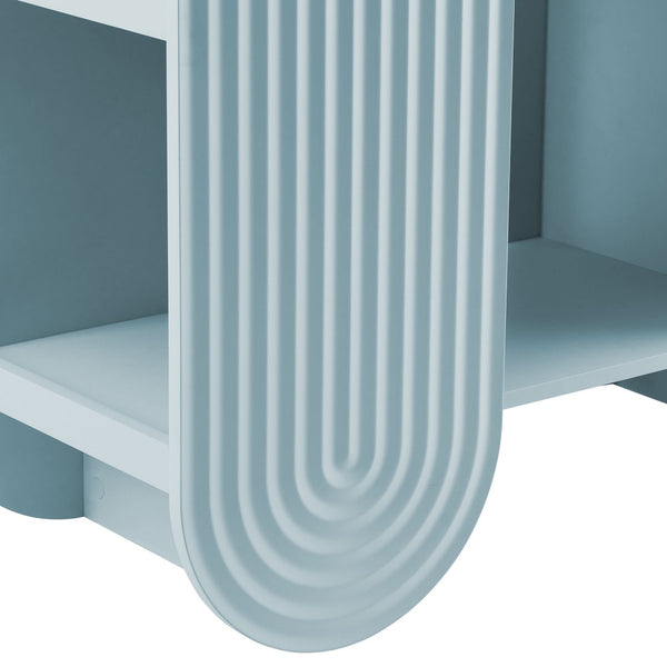 Modway Furniture Daydream 58" Arched Bookshelf - Sculptural Open Shelving for Stylish Storage and Display Solutions Light Blue EEI-7390-LBL