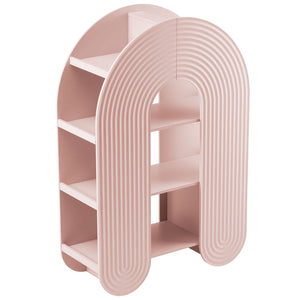 Modway Furniture Daydream 58" Arched Bookshelf - Sculptural Open Shelving for Stylish Storage and Display Solutions Soft Pink EEI-7390-SPN