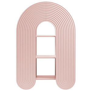 Modway Furniture Daydream 58" Arched Bookshelf - Sculptural Open Shelving for Stylish Storage and Display Solutions Soft Pink EEI-7390-SPN