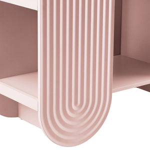 Modway Furniture Daydream 58" Arched Bookshelf - Sculptural Open Shelving for Stylish Storage and Display Solutions Soft Pink EEI-7390-SPN