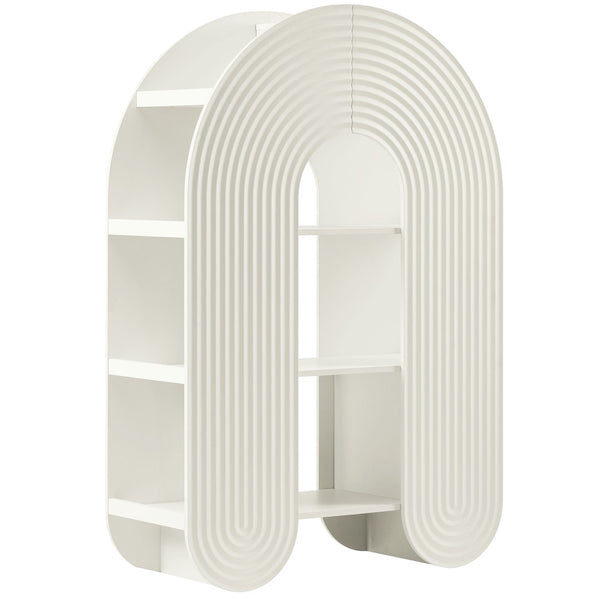 Modway Furniture Daydream 58" Arched Bookshelf - Sculptural Open Shelving for Stylish Storage and Display Solutions White EEI-7390-WHI