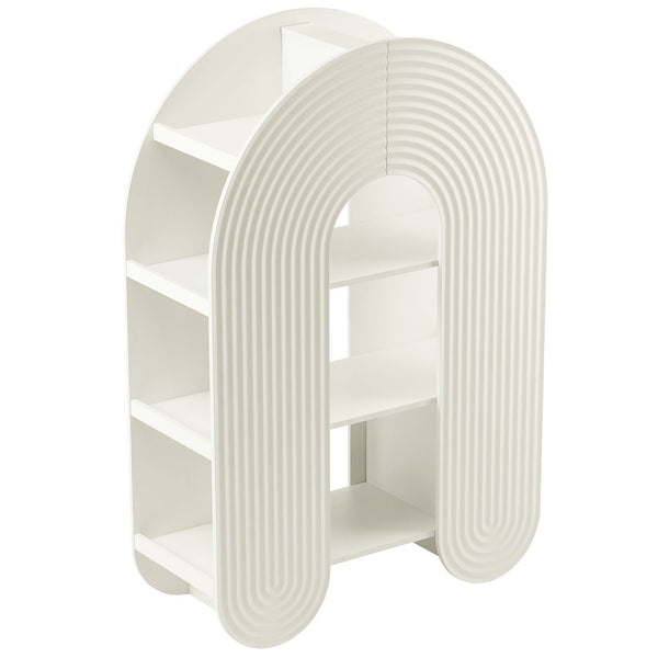 Modway Furniture Daydream 58" Arched Bookshelf - Sculptural Open Shelving for Stylish Storage and Display Solutions White EEI-7390-WHI