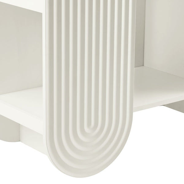 Modway Furniture Daydream 58" Arched Bookshelf - Sculptural Open Shelving for Stylish Storage and Display Solutions White EEI-7390-WHI