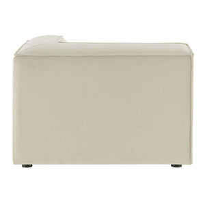 Modway Furniture Restore Modway Modular Corner Chair with Performance Fabric and French Piping Detail Ecru EEI-7393-ECR