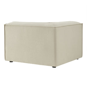 Modway Furniture Restore Modway Modular Corner Chair with Performance Fabric and French Piping Detail Ecru EEI-7393-ECR