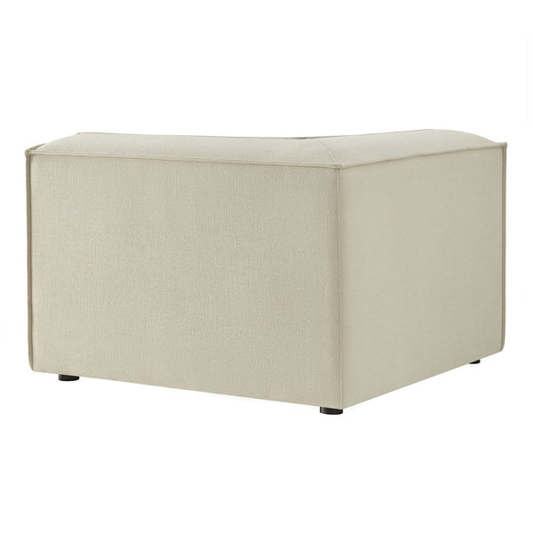 Modway Furniture Restore Modway Modular Corner Chair with Performance Fabric and French Piping Detail Ecru EEI-7393-ECR