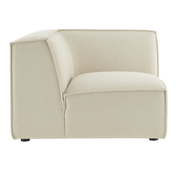 Modway Furniture Restore Modway Modular Corner Chair with Performance Fabric and French Piping Detail Ecru EEI-7393-ECR