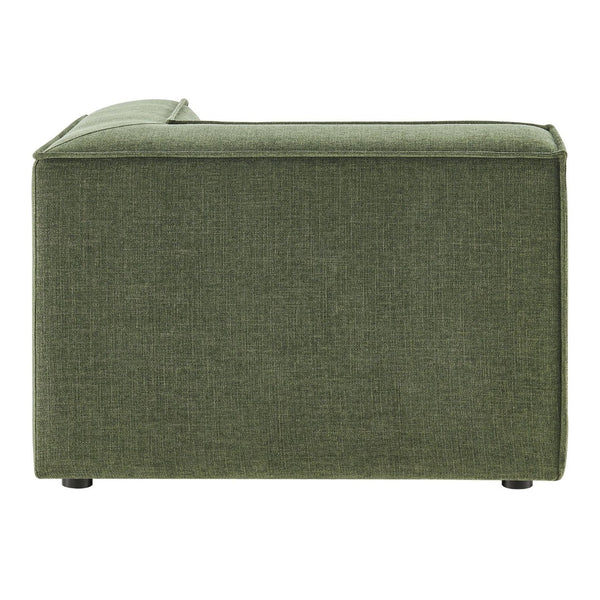 Modway Furniture Restore Modway Modular Corner Chair with Performance Fabric and French Piping Detail Foliage EEI-7393-FOL