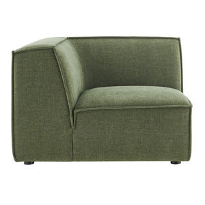 Modway Furniture Restore Modway Modular Corner Chair with Performance Fabric and French Piping Detail Foliage EEI-7393-FOL