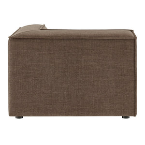 Modway Furniture Restore Modway Modular Corner Chair with Performance Fabric and French Piping Detail Mocha EEI-7393-MOC