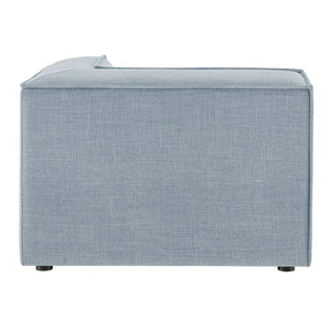Modway Furniture Restore Modway Modular Corner Chair with Performance Fabric and French Piping Detail Sky EEI-7393-SKY