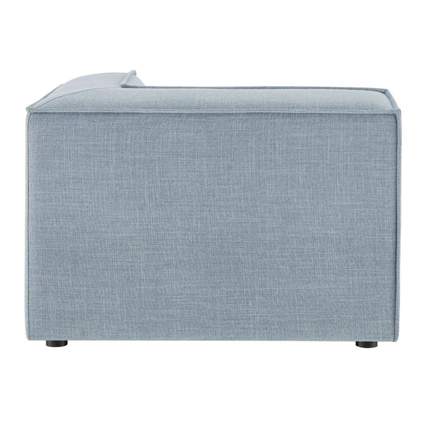 Modway Furniture Restore Modway Modular Corner Chair with Performance Fabric and French Piping Detail Sky EEI-7393-SKY