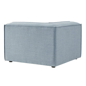 Modway Furniture Restore Modway Modular Corner Chair with Performance Fabric and French Piping Detail Sky EEI-7393-SKY