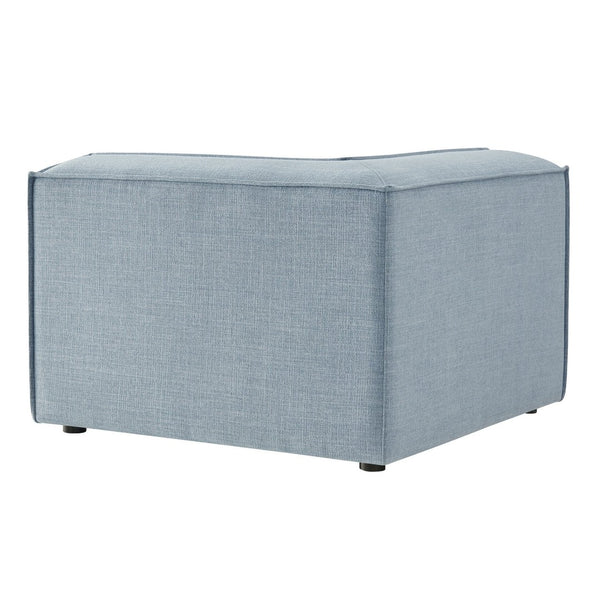 Modway Furniture Restore Modway Modular Corner Chair with Performance Fabric and French Piping Detail Sky EEI-7393-SKY