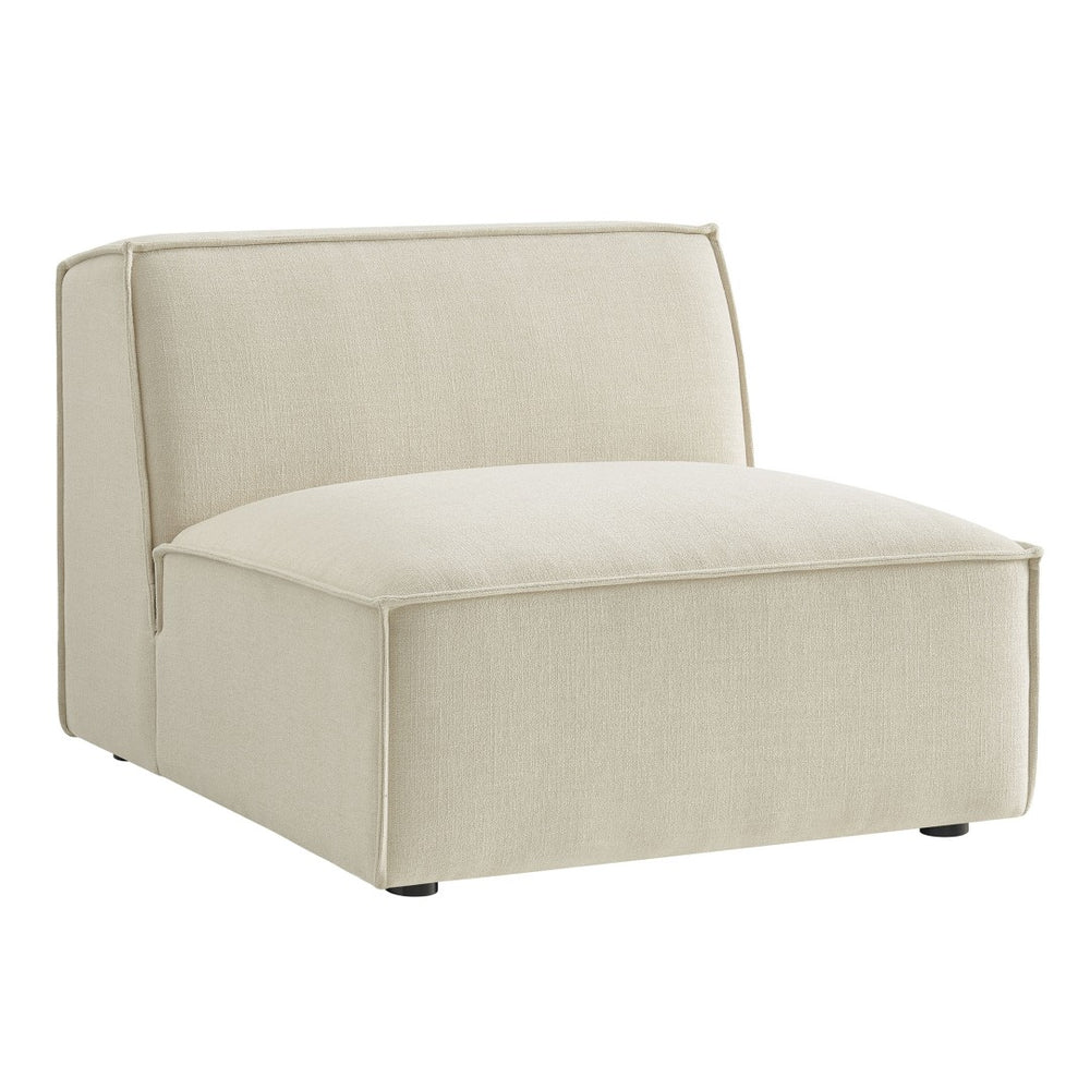 Modway Furniture Restore Modway Armless Modular Chair with Performance Fabric and Pocket Coil Seating Ecru EEI-7395-ECR