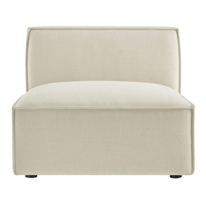 Modway Furniture Restore Modway Armless Modular Chair with Performance Fabric and Pocket Coil Seating Ecru EEI-7395-ECR
