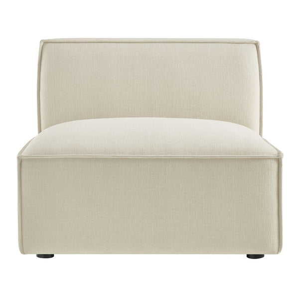 Modway Furniture Restore Modway Armless Modular Chair with Performance Fabric and Pocket Coil Seating Ecru EEI-7395-ECR